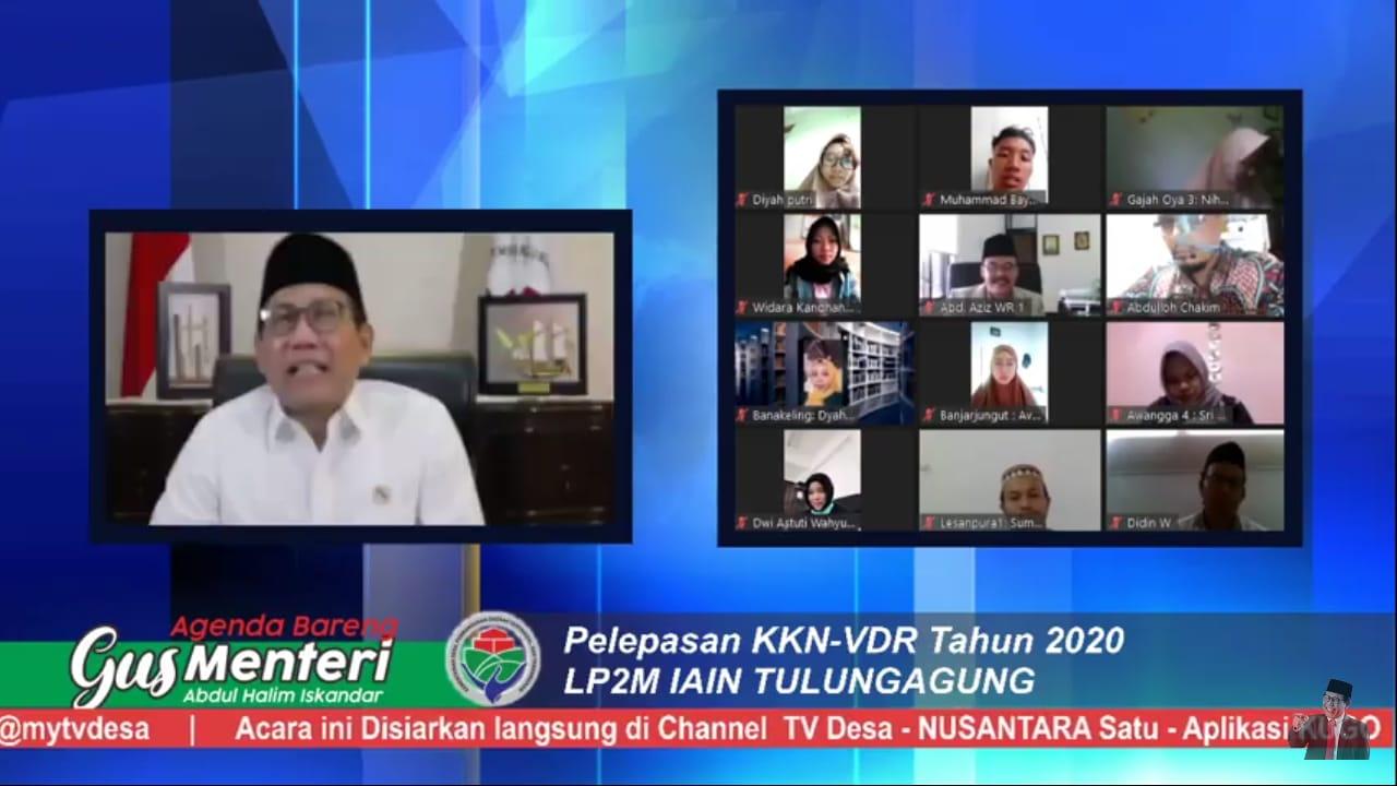 KKN Virtual IAIN Tulungagung Dilepas Menteri Desa, Pembangunan Daerah Tertinggal dan Transmigrasi