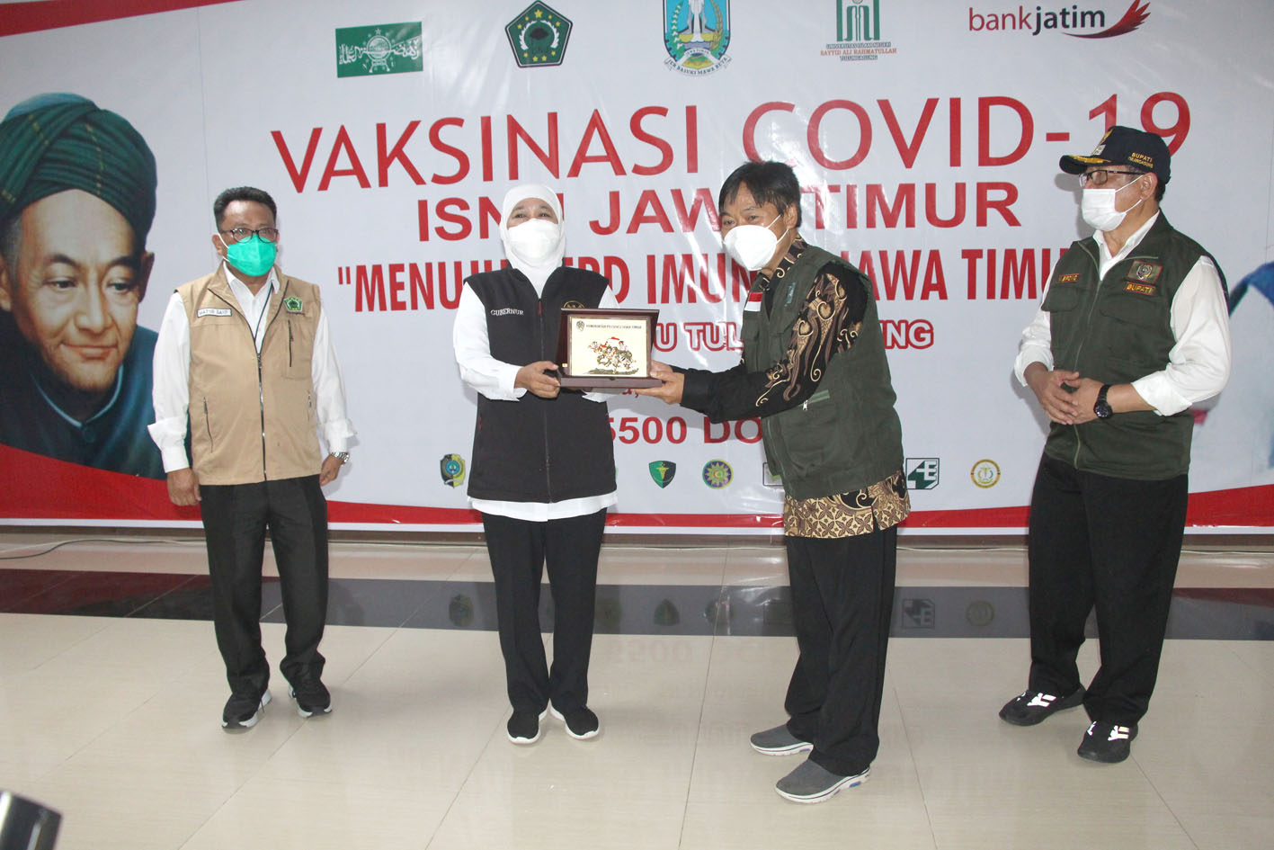 Gubernur Jawa Timur Tinjau Pelaksanaan Vaksinasi Covid-19 di UIN SATU Tulungagung