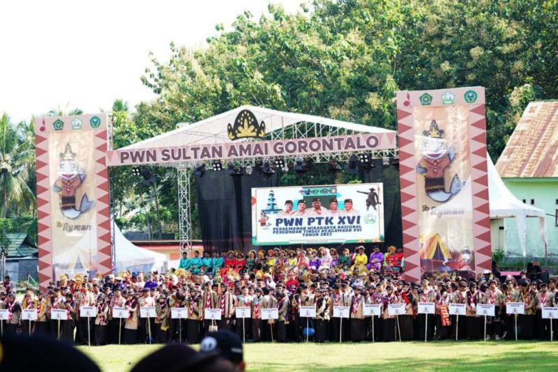 Kontingen Pramuka UIN SATU Tulungagung Ikuti PWN PTKN ke-16 di Gorontalo