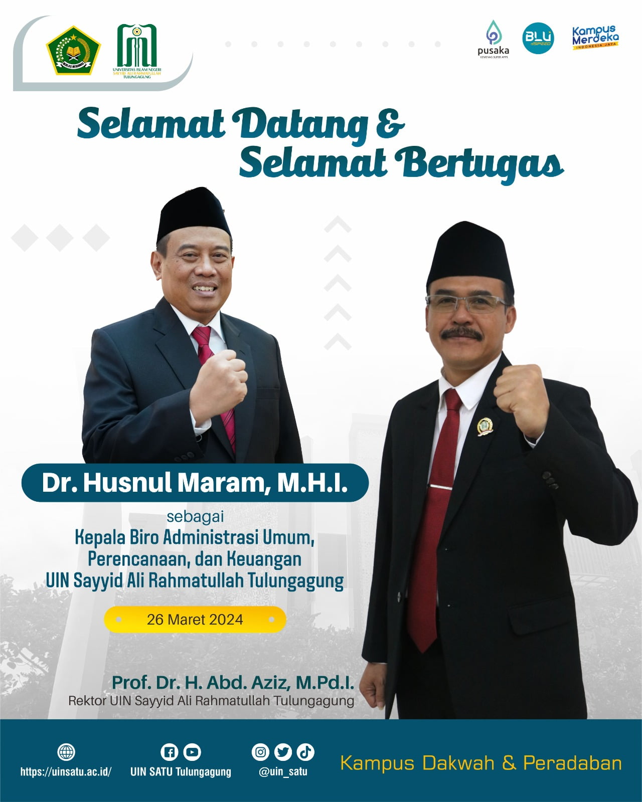 Selamat Datang & Selamat Bertugas Dr. Husnul Maram, M.H.I.