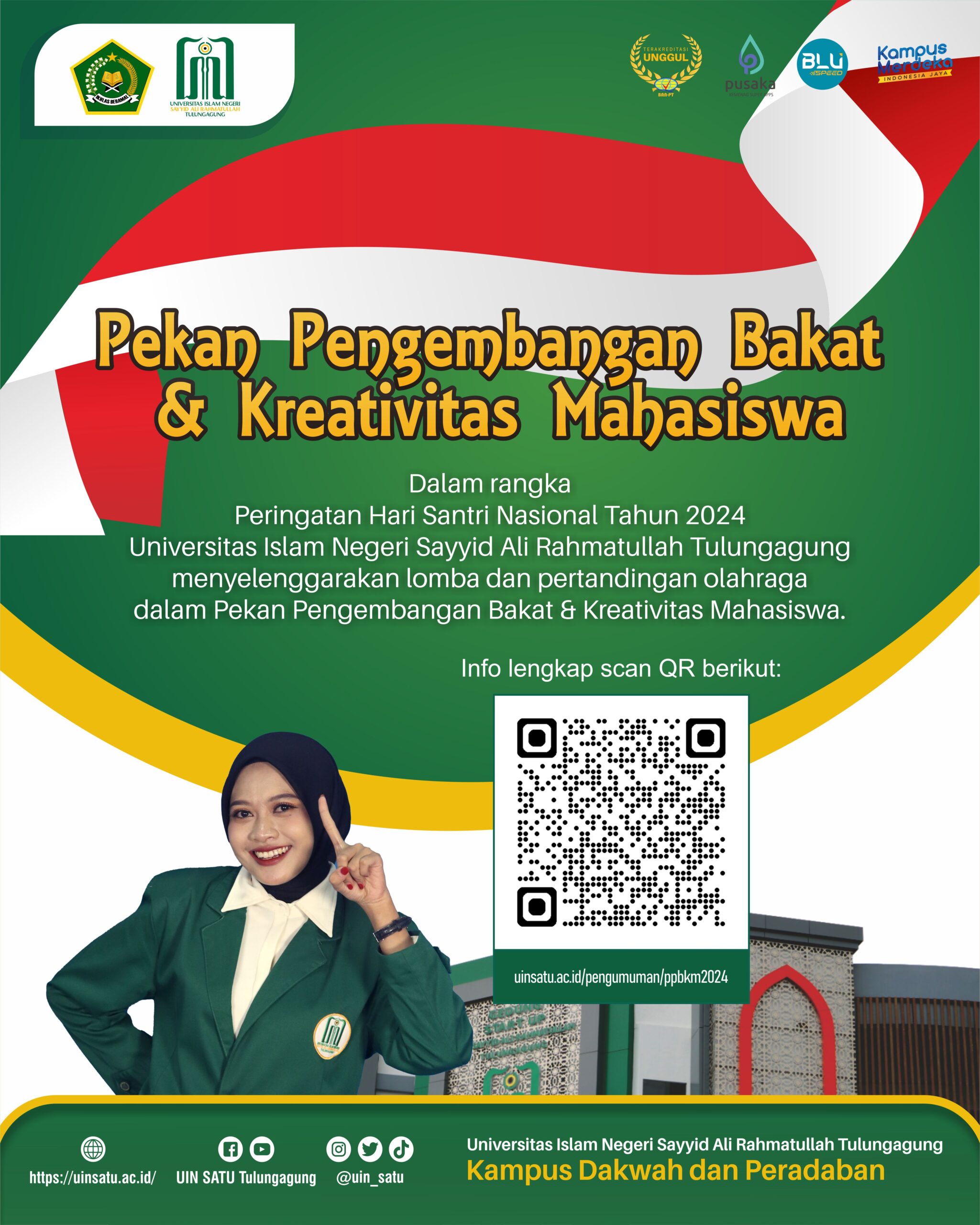 Pendaftaran Pekan Pengembangan Bakat dan Kreativitas Mahasiswa dalam Rangka Peringatan Hari Santri Nasional Tahun 2024