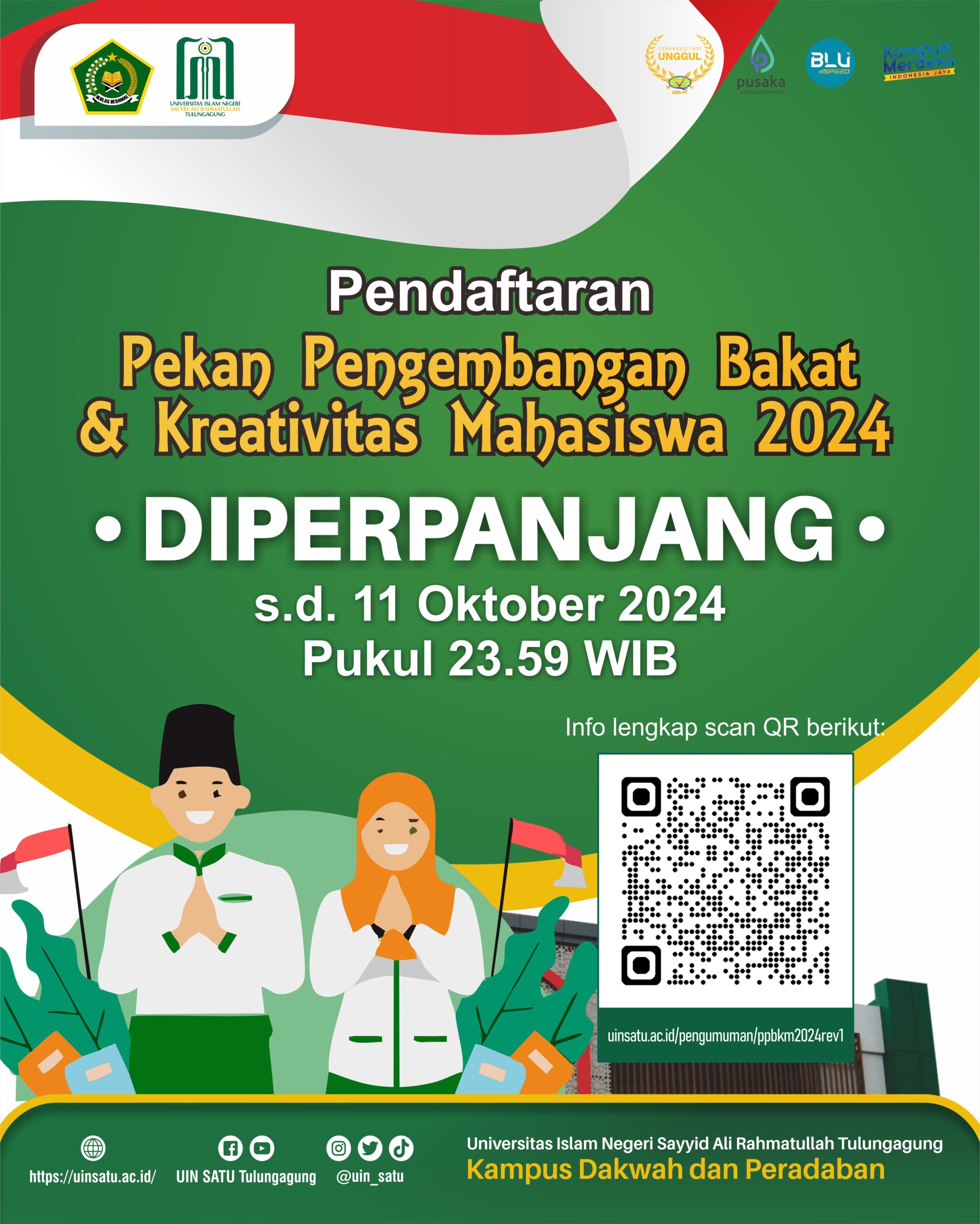 Perpanjangan Pendaftaran Pekan Pengembangan Bakat dan Kreativitas Mahasiswa dalam Rangka Peringatan Hari Santri Nasional Tahun 2024