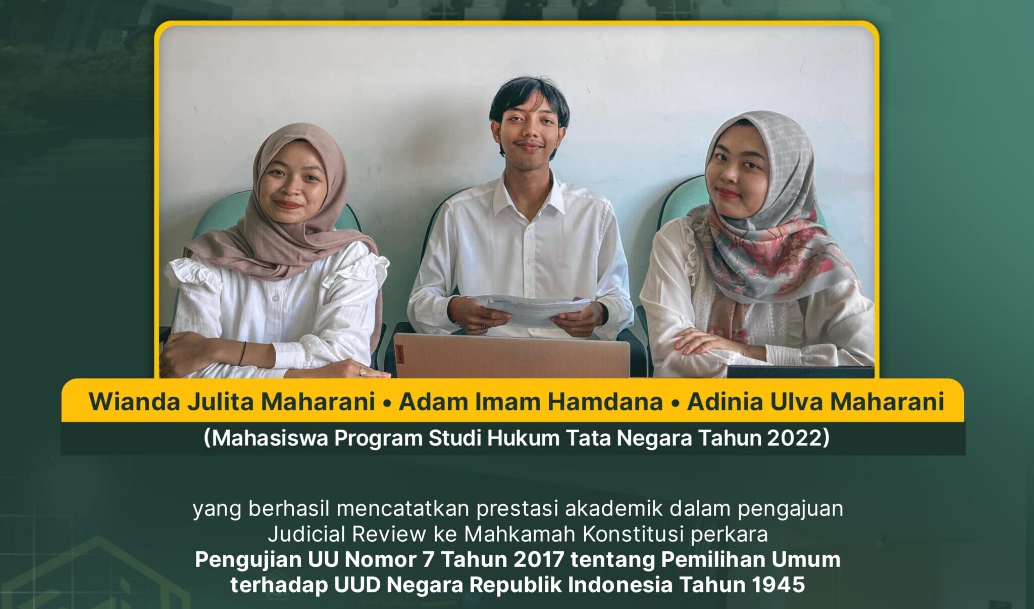 Mahasiswa UIN SATU Tulungagung Berhasil Gugat UU Pemilu, Caleg Terpilih Tidak Boleh Mengundurkan Diri dengan Alasan Mengikuti Kontestasi Pilkada