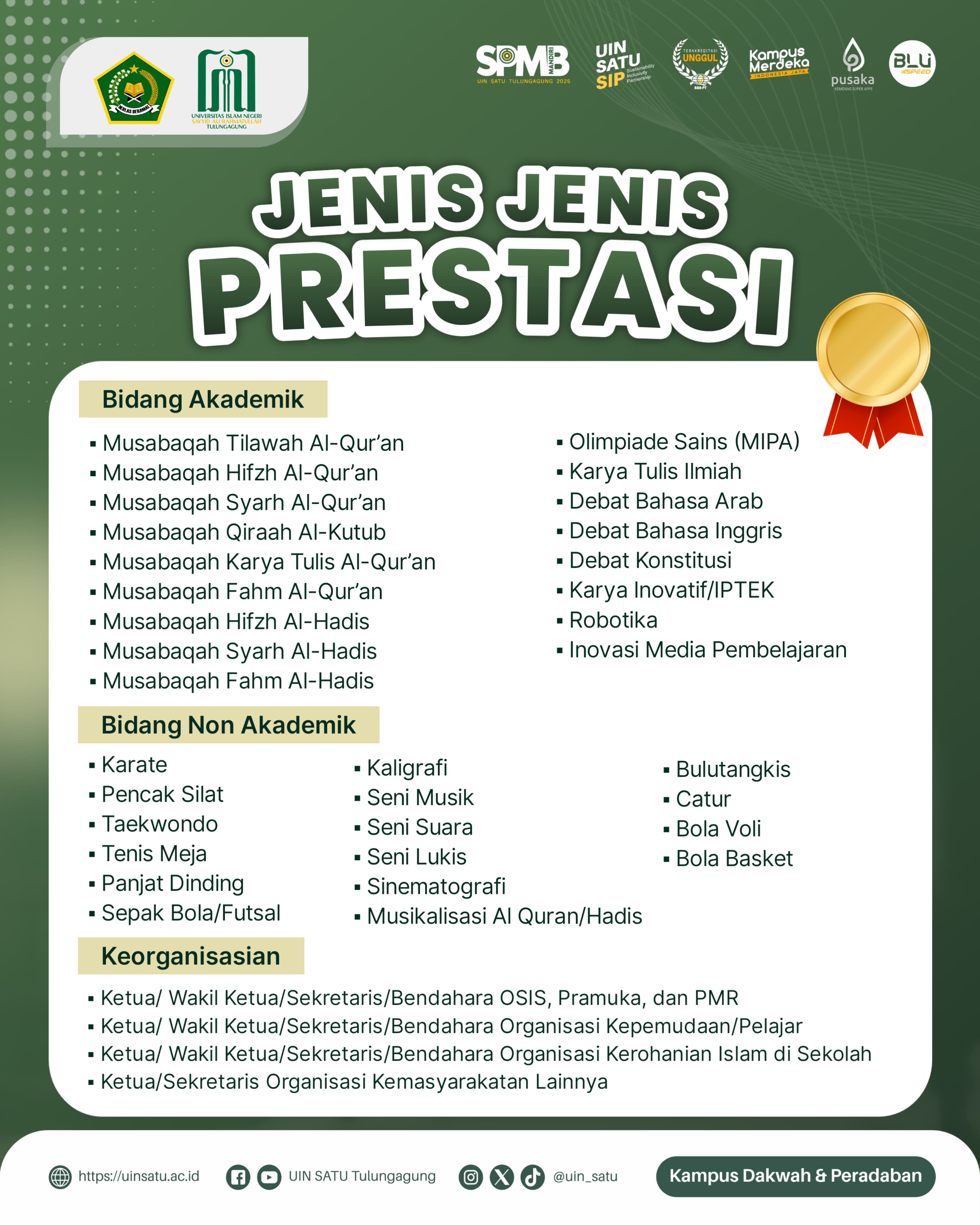 Pengumuman Pendaftaran SPMB Mandiri Afirmasi Prestasi UIN Sayyid Ali Rahmatullah Tulungagung Tahun 2025 4 flyer afirmasi prestasi 3