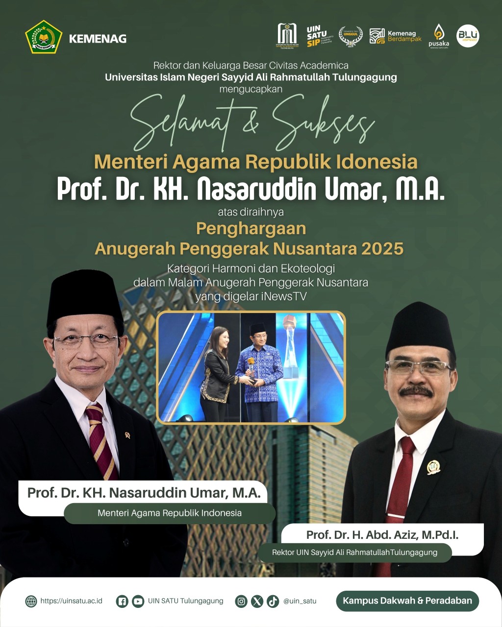 Menang RI – Penghargaan Anugerah Penggerak Nusantara 2025 kategori Harmoni dan Ekoteologi – Anugerah Penggerak Nusantara iNews TV