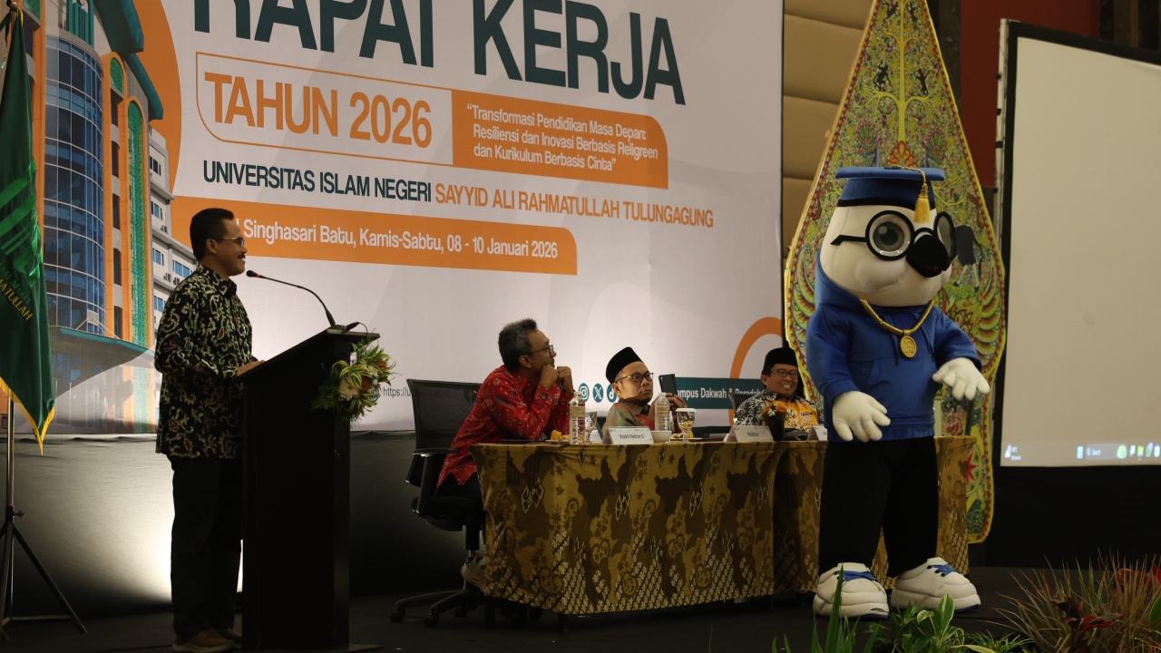 Launching VIGO di Raker 2026, Rektor Paparkan Target Kinerja dan Filosofi Maskot UIN SATU Tulungagung 1 Launching VIGO di Raker 2026, Rektor Paparkan Target Kinerja dan Filosofi Maskot UIN SATU Tulungagung