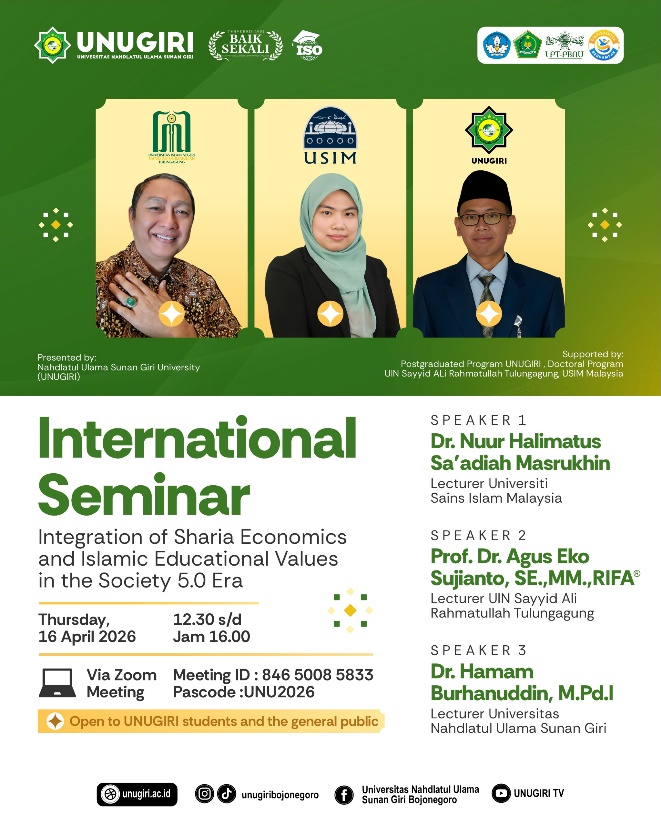 Pengembangan Hard Skill: Mahasiswa PDES Berpartisipasi sebagai Peserta International Seminar di UNUGIRI Bojonegoro
