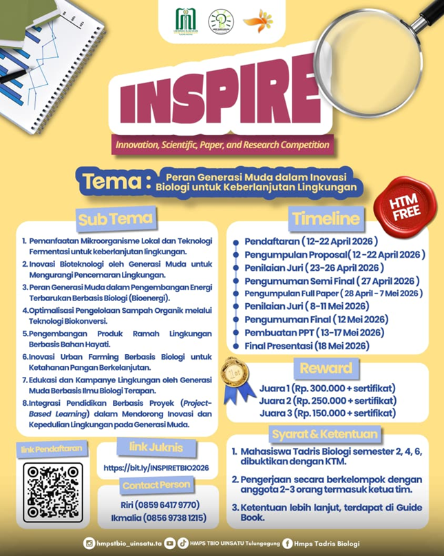 INSPIRE 2026: Ajang Inovasi Generasi Muda dalam Mewujudkan Keberlanjutan Lingkungan melalui Biologi