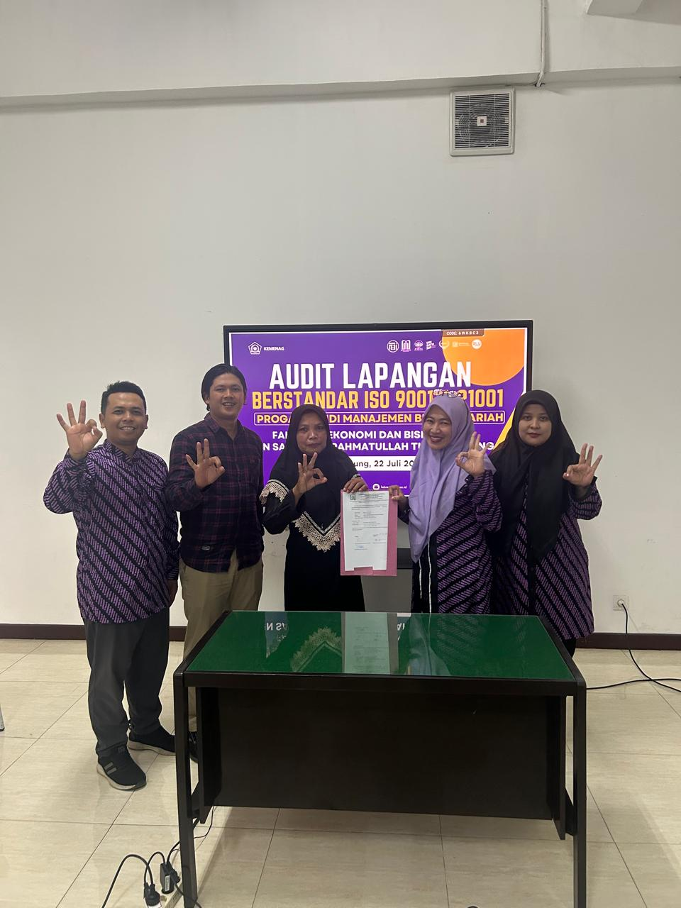 Komitmen terhadap Continuous Improvement, Prodi Manajemen Bisnis Syariah Sukses Laksanakan Audit Lapangan ISO 9001 dan ISO 21001