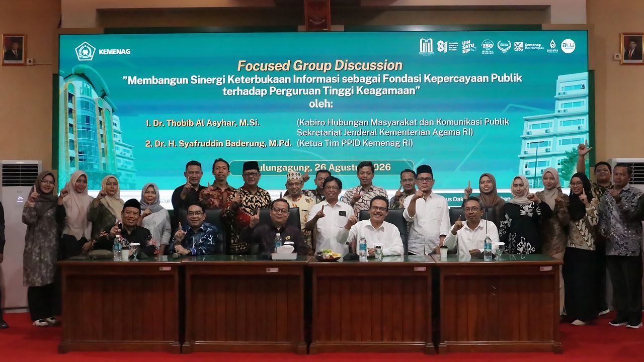 Dukung Predikat Informatif, Biro HKP Kemenag RI Dampingi UIN SATU Tulungagung Matangkan Strategi Monev Keterbukaan Informasi